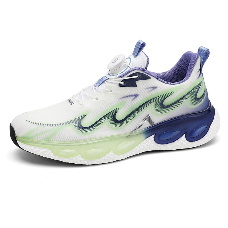 

Brand Designer Flame Sneakers Men Rotating Button Running Shoes for Men Oudoor Jogging Mesh Breathable Sports Walking Shoes Male 38