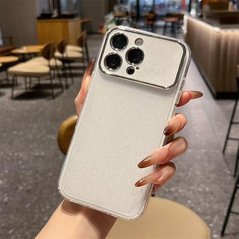 3-in-1 Glitter for iPhone New Model Phone Case, Apple 16pro, Large Windows, 15pro, Solid Color, 14pro