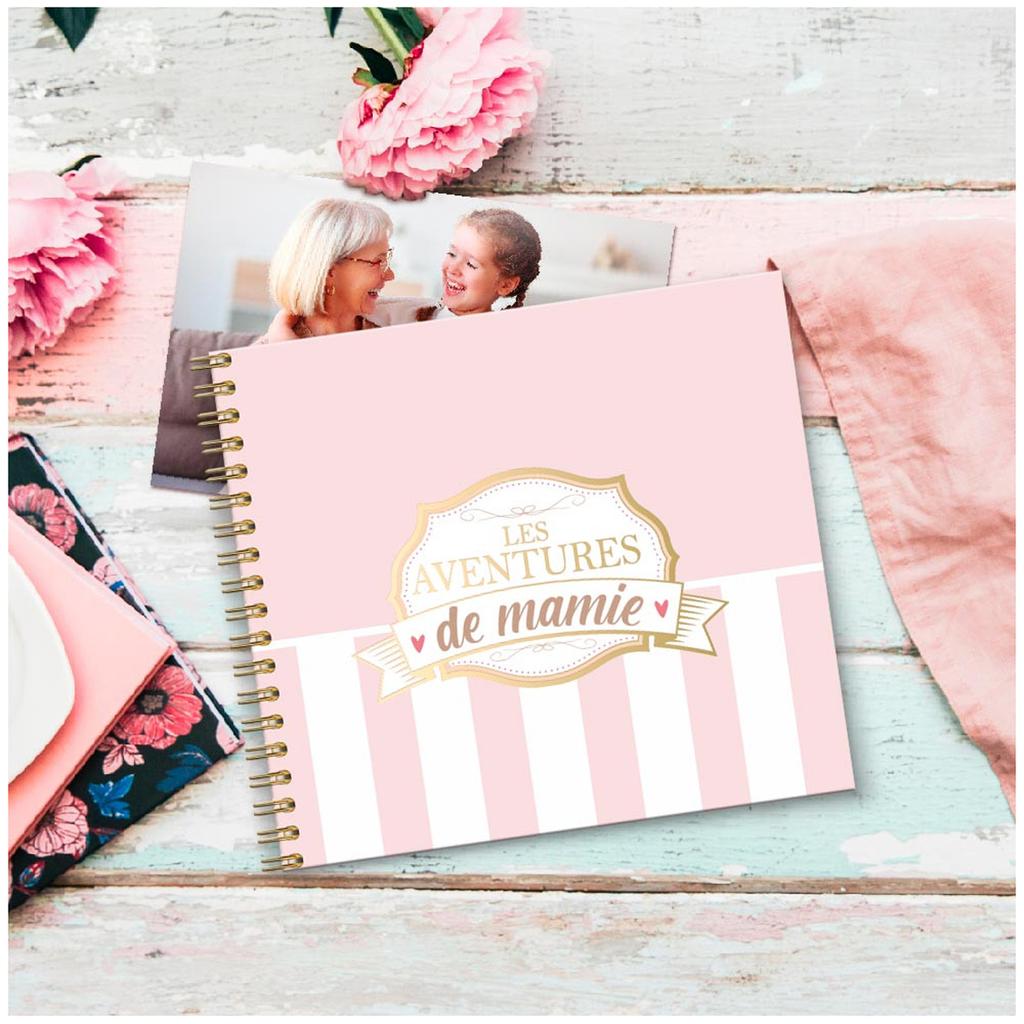 Les Trésors De Lily [A3439] - Album na zdjęcia pamiątkowe 'Przygody Babci' różowy - 23x20 cm (30 stron)