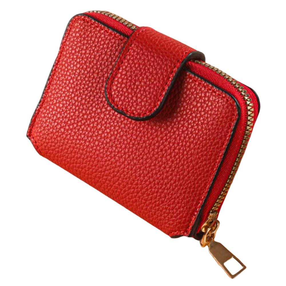 PU Leather Women's Wallet Solid Color Zipper Coin Purse Gift Mini Coin Pocket  Unisex