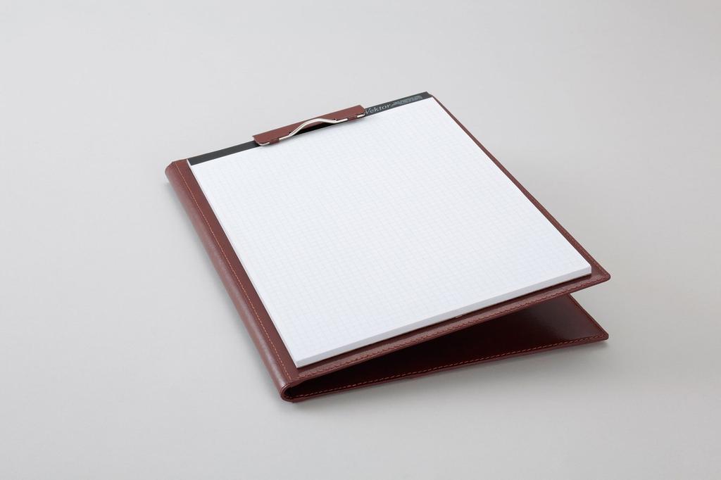 Raymay Fujii Clip File ZeitVektor A4 Leather Wine ZVF654Z