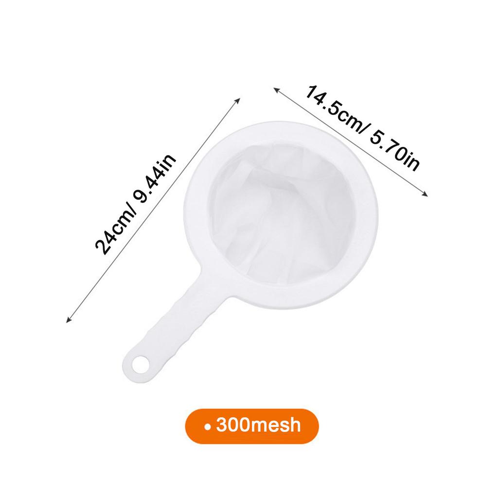 100/200/300/400 Mesh Washable Nylon Ultras-fine Filter Mesh Spoon Sieve Soybean Milk Juice Coffee Tea Filter Kitchen Colander