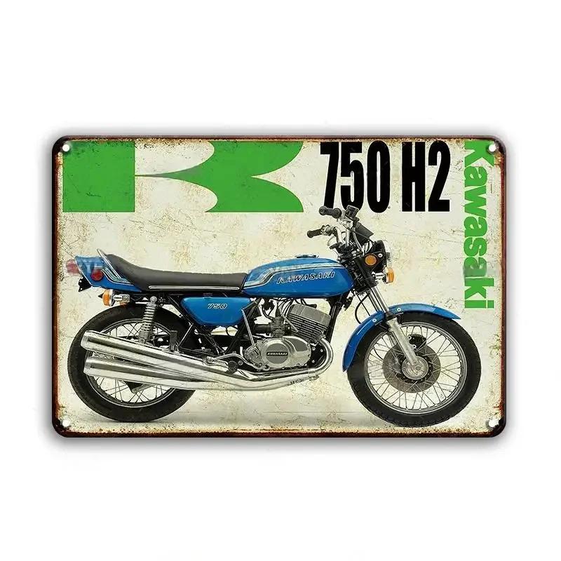 Vintage Motorcycle Decorative Metal Plate Poster Rusty Shabby Tin Sign Dad's Garage Bar Wall Decor Crafts Plaque Tinplate Signs