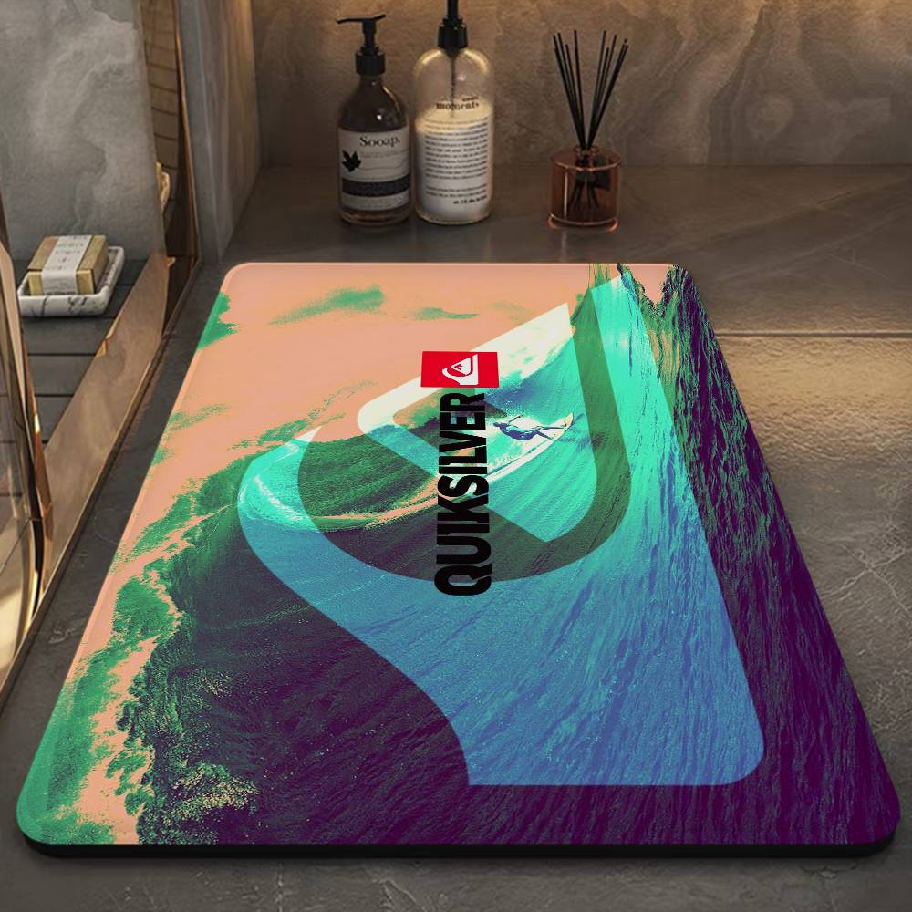 Surf Brand Q-Quiksilver Floor Mat Rectangle Anti-slip Home Soft Badmat Front Door Indoor Outdoor Mat el Decor Mat