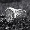 Knight Dragon Slayer Ring for Men, European Medieval Hip Hop Retro Personalized Ring