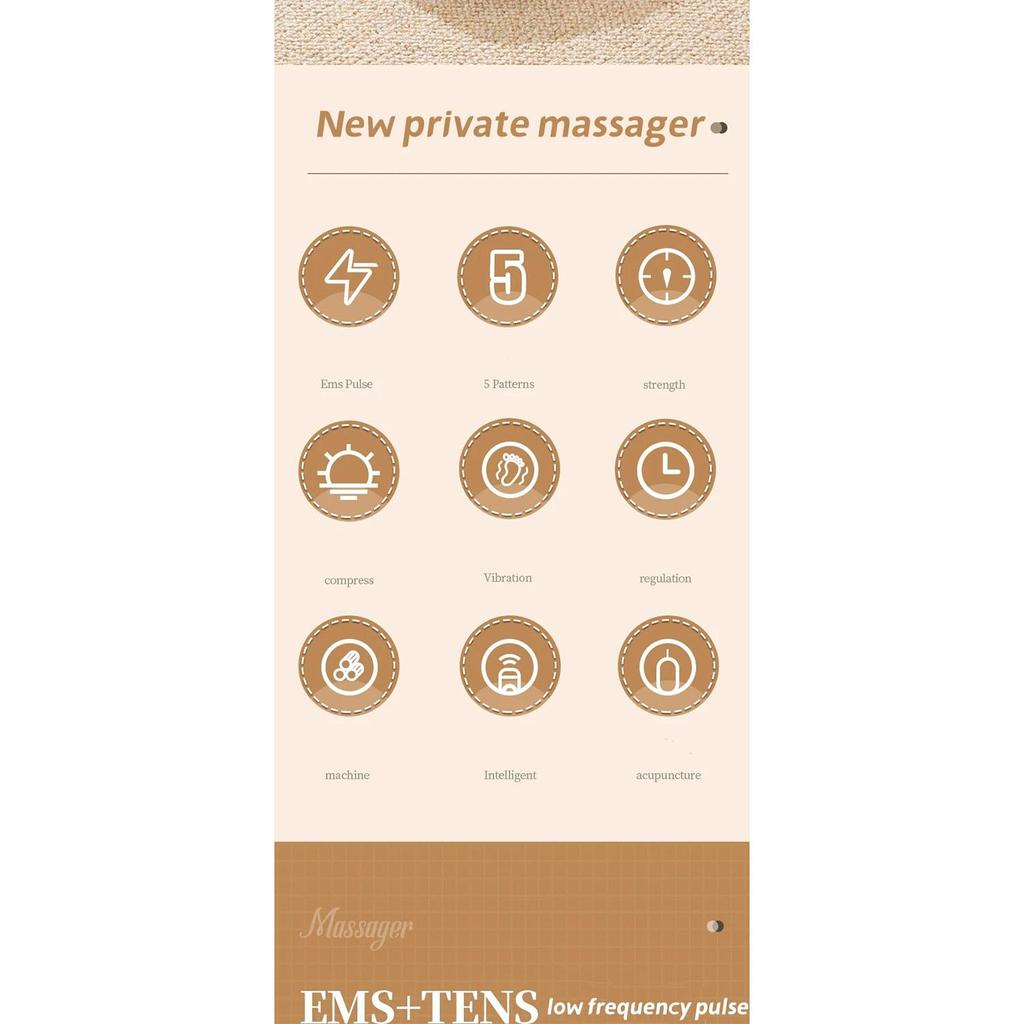 Intelligent varmenevropati muskelavlastningsstimulator sirkulasjonsfotmassasjepute elektrisk Shiatsu EMS fotmassasjemaskin