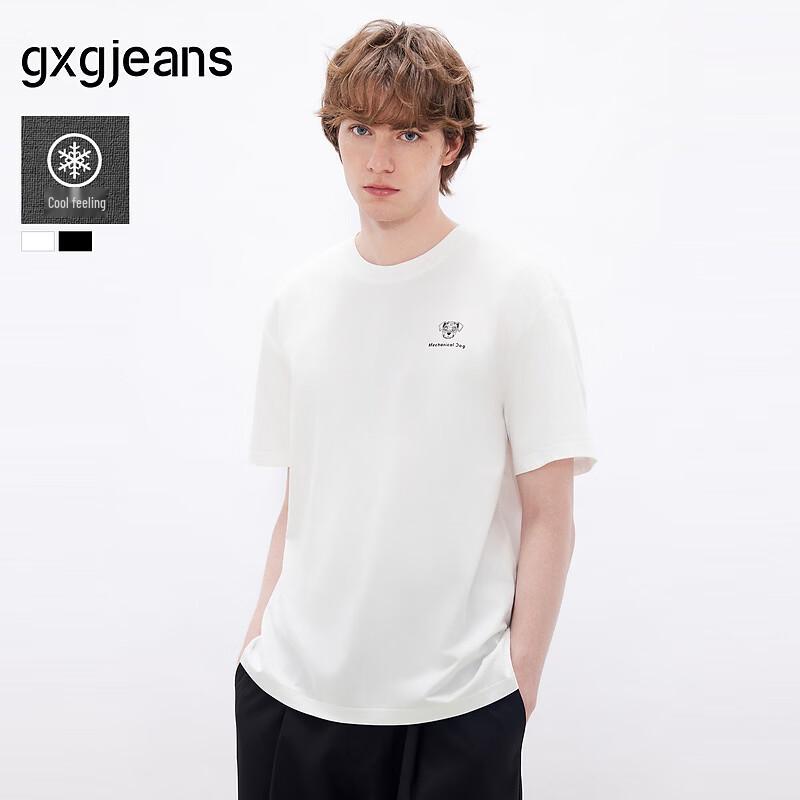 GXGJEANS Men s Back Print Loose Fit Crew Neck T-Shirt XL