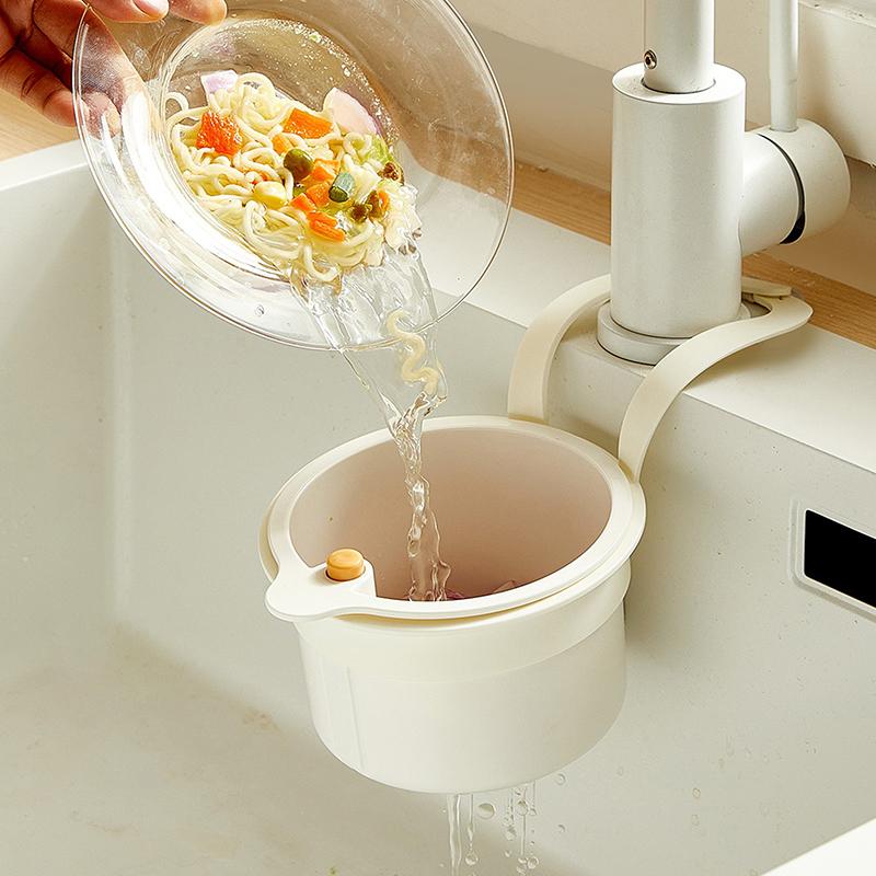 Kitchen Sink Filter Strainer Multifunctional Drain Basket Fruit Vegetable Drainer Rack Water Filter Kitchen Organizer Basket
