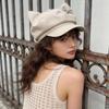 Women Cute Ear Octagonal Beret Summer Bowknot Design Painter Hat Face Slimming Cap