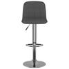 Bar Stool 2 Pcs Dark Grey Fabric