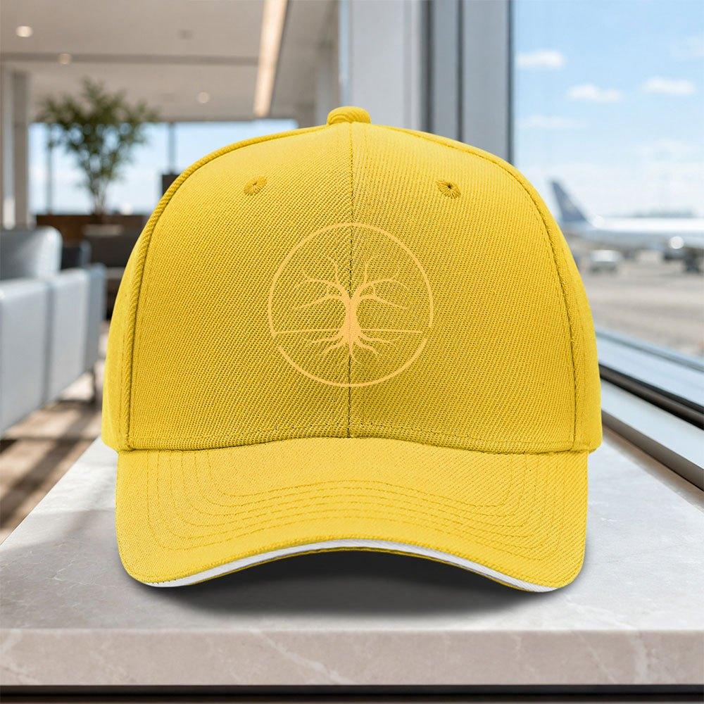 Adjustable Tree of Life Sandwich Cap Lightweight Printed Unisex Hat for Outdoor Weddings Parties Gifts