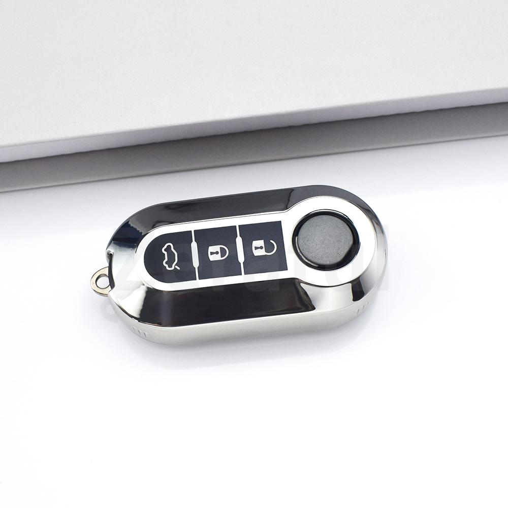 3 Buttons Auto Shell Holder For Fiat Grande Punto Lancia Musa Ducato 500 500L Panda Remote Folding Flip Key Case Cover