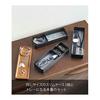 Yamazaki Jitsugyo 5810 Slim Accessory Case with Tray, 3 Tiers, Brown, Approx. W24XD8XH11.5cm RIN Lid Turns Into a Tray Accessory Storage
