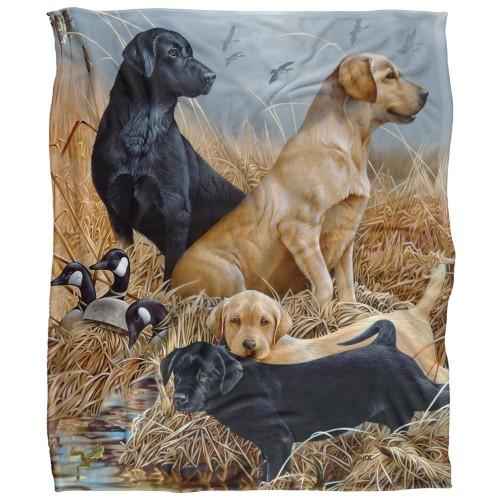 JQ Licensing Jg-Jp Silky Labrador Hunting Supersoft Blanket