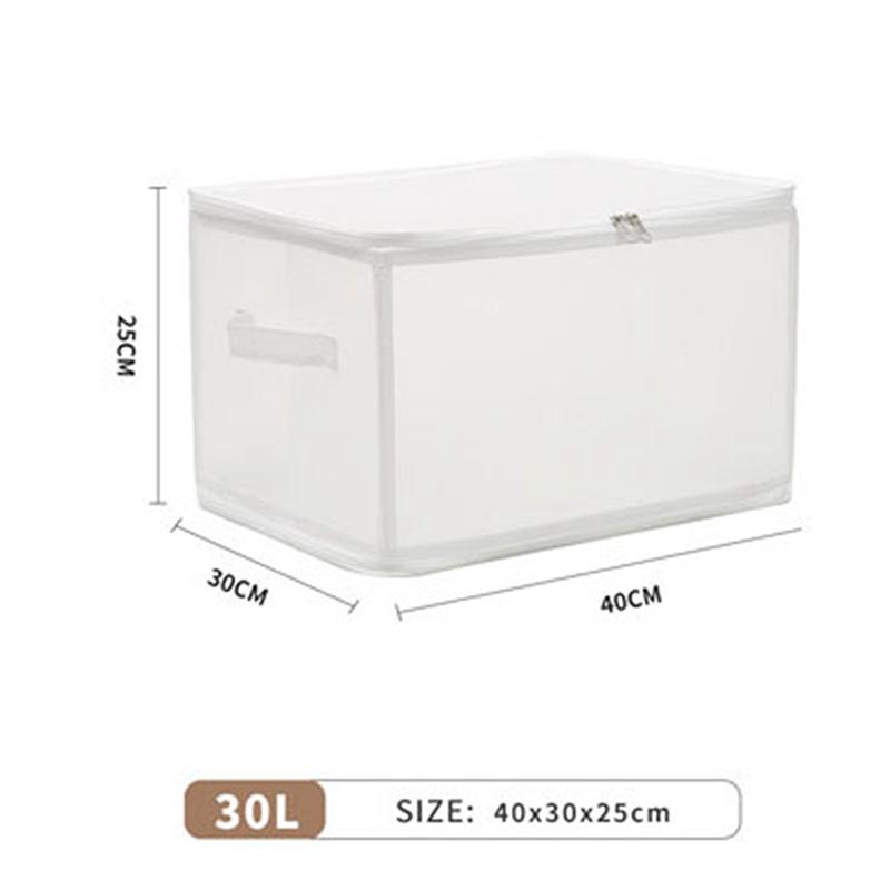 

Folding Large Capacity Clothes Storage Bag Quilt Blanket Wardrobe Organizer Waterproof Dust Pouch Household Bedroom Accessories 30L
