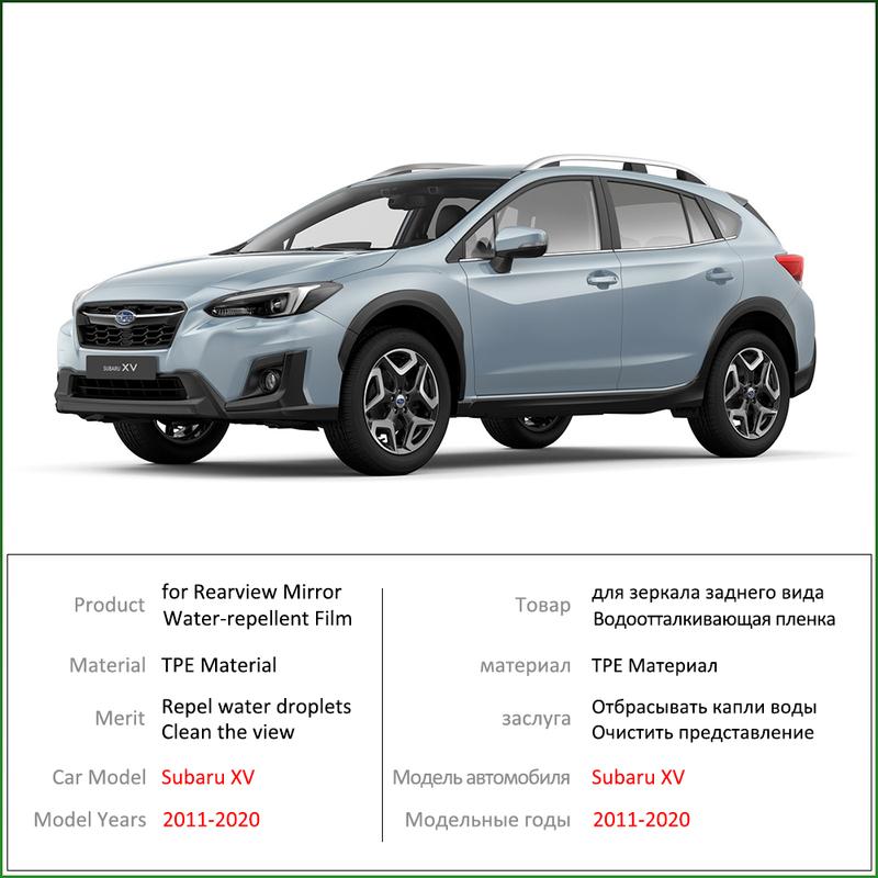 for Subaru XV Crosstrek WRX STI 2011~ Full Cover Rearview Mirror Rainproof Anti Fog Film Accessories 2012 2014 2016 2018