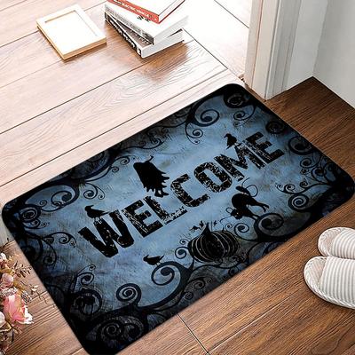 Halloween Welcome Entrance Doormat Home Decor Carpet Indoor Outdoor Floor Mat Living Room Bedroom Bath Kitchen Rug