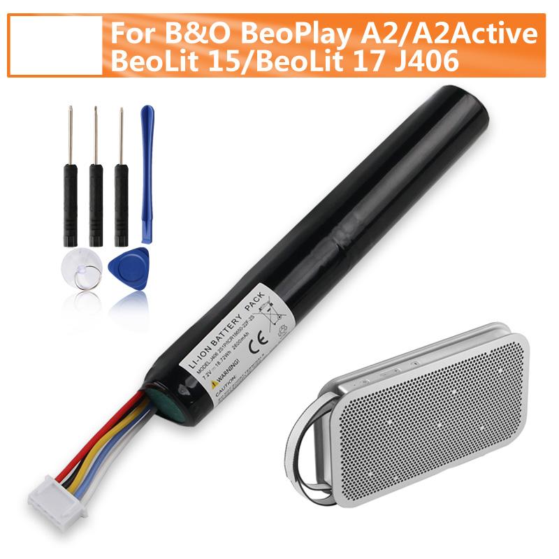 2600mah Replacement Battery For For B&O BeoPlay A2/A2 Active BeoLit 15 BeoPlayBeoLit 17 J406 ICR18650NH-2S Speaker Batteries