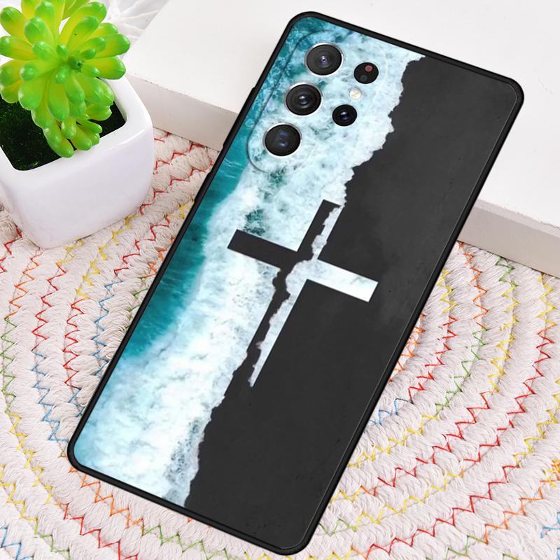 Faith Cross Cool Phone Case for Samsung Galaxy note 10 pro S26 Ultra S23 S24 FE S25 S21 S22 PLUS shockproof Cove