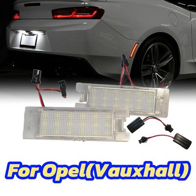 2 pièces Lumières de plaque d'immatriculation LED Pour Opel(Vauxhall) Adam 13-19 Insignia 09-17 Zafira B 05.7-14 Cascada 13-19 Ampera 12–16 Lumière de voiture