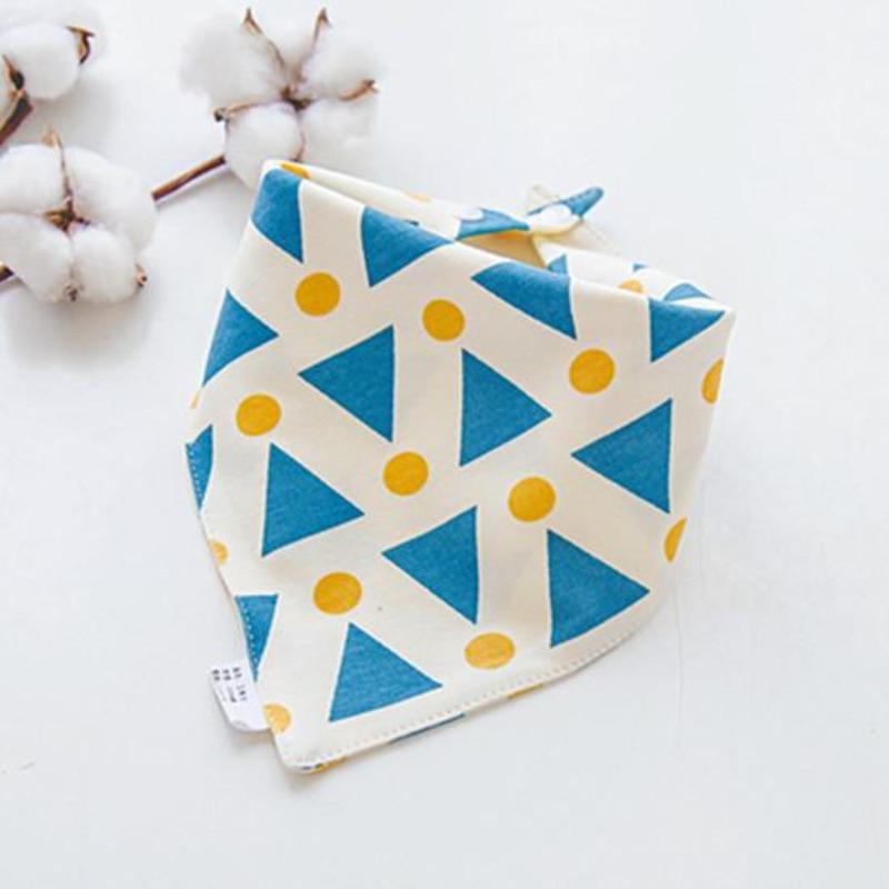 Baby Bibs Triangle Double Cotton Bibs Cartoon Print Saliva Towel Baby Boys Girls Feeding Apron Cotton Bandana Bibs Burp Cloths