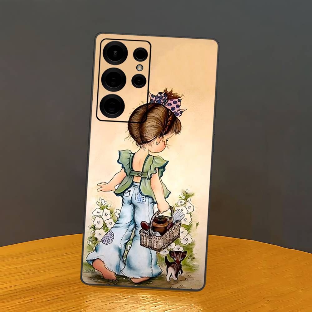 

Sarah Kay Girls Cute Phone Case For Samsung S 24 Fe 25 Ultra Plus 20 Lite 21 30 22 23 24 22 Ultra 5G Fundas Samsung S24 Plus