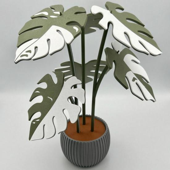 Yousheng 1 Set 3D Printed Monstera Leaf Coaster Heat-Resistant Tropical Leaves Trivet Anti-scald Mat Kitchen Countertop Coffee Cup Holder Dining Table