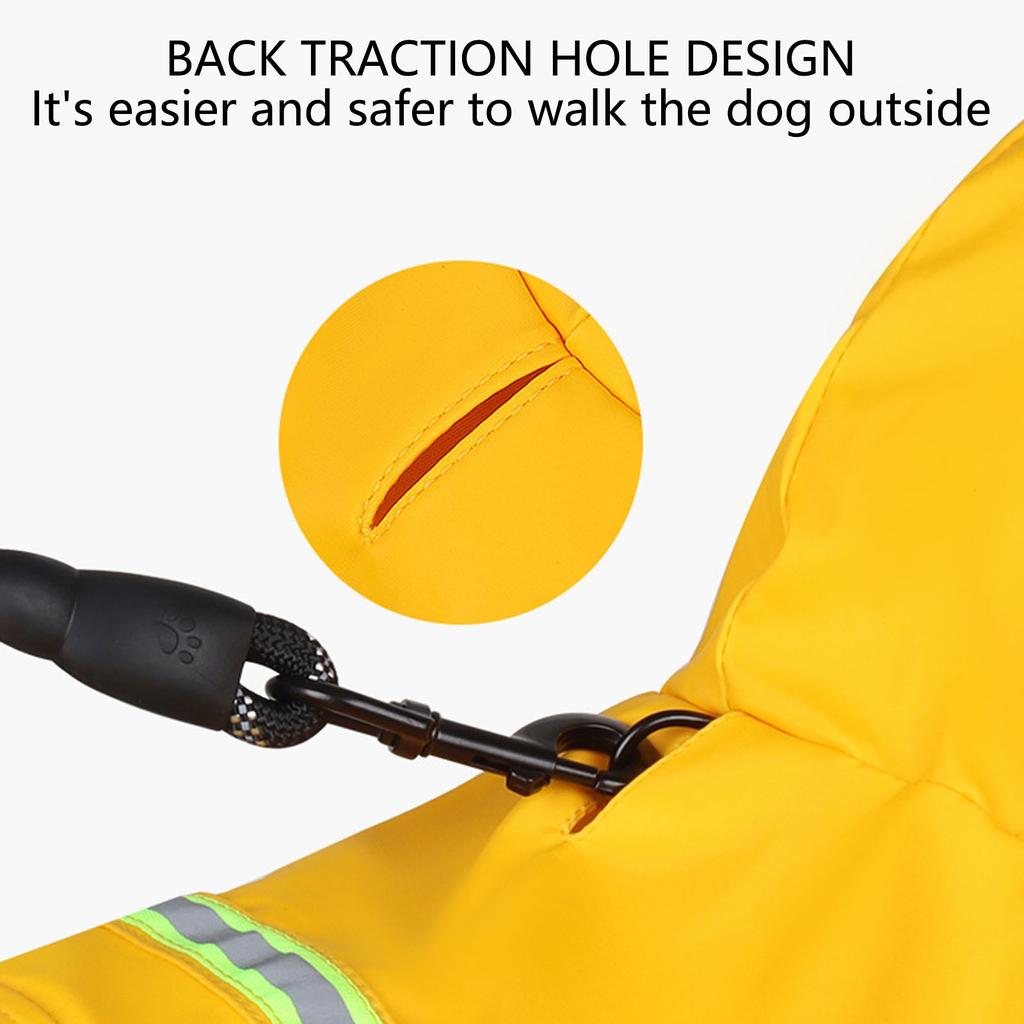 Pet Raincoat Fashion Reflective Pet Winter Raincoat Dog Medium Large Dog