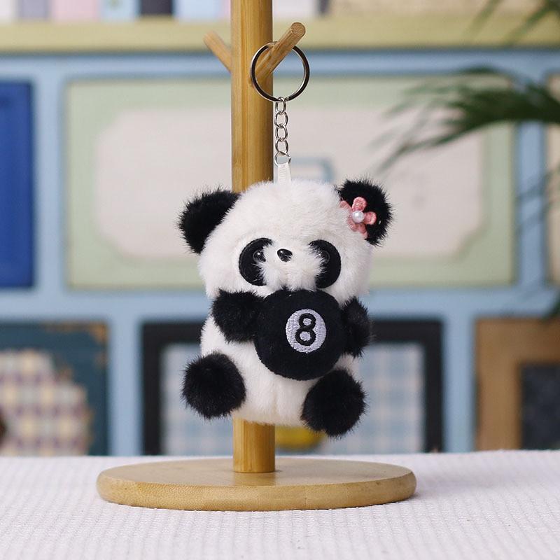 Pandabär Plüschtier Anhänger Aus Kurzem Plüschmaterial Für Tier Sammler
