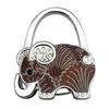 Elephant Handbag Hook Foldable Alloy Bag Hanger with Non-Slip Base Portable Table Bag Wallet Hook Keychain