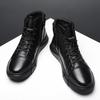 Large Size Trend Martin Boots Men's British Men's Boots Fleece Warm High Top Men's Casual Leather Boots