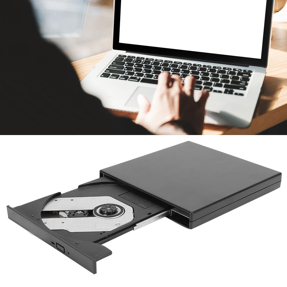 External Optical Drive USB2.0 High Speed Portable DVD Burner for Laptop ComputerBlack
