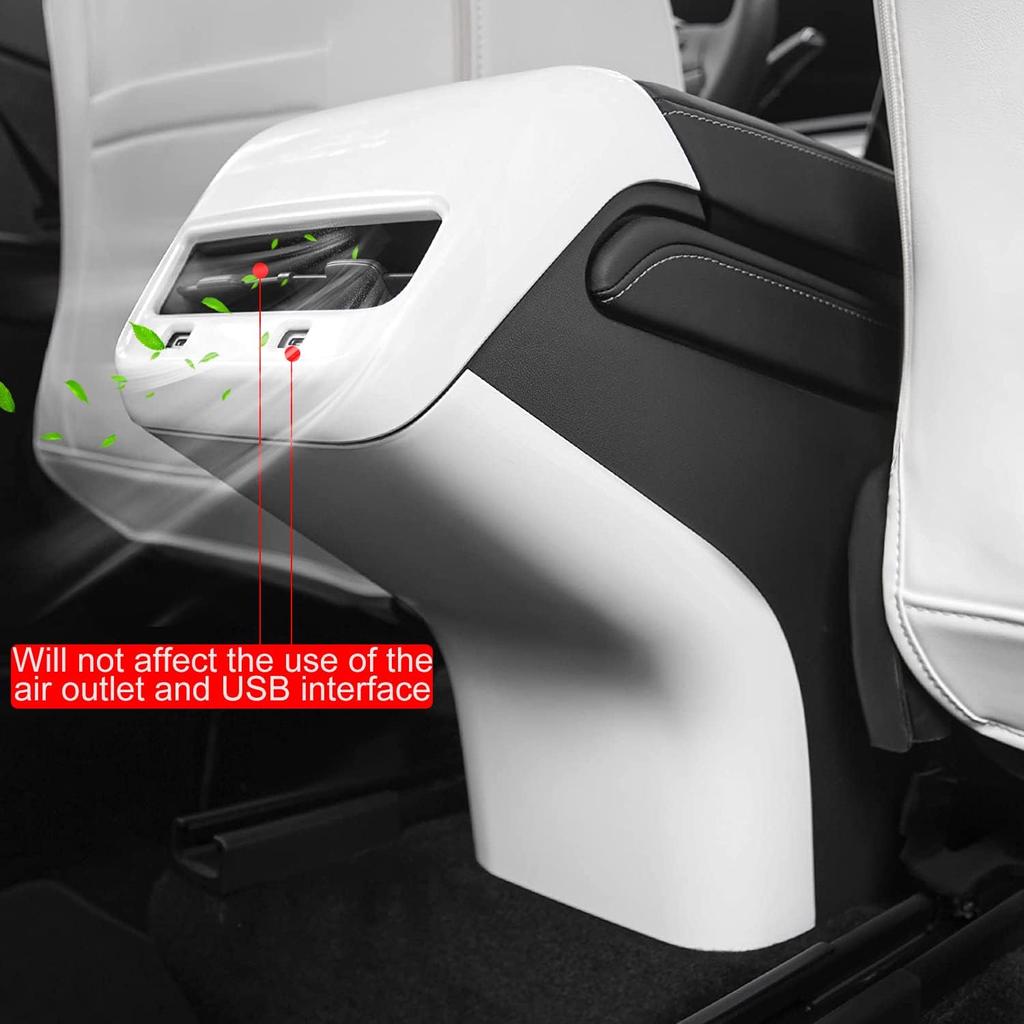 FASTCHE Fit for 2017-2023 Tesla Model 3 / Model Y Rear Air Condition Vent Cover Trim Anti Kick Cover Protectorr for Tesla Model 3 / Y Accessories