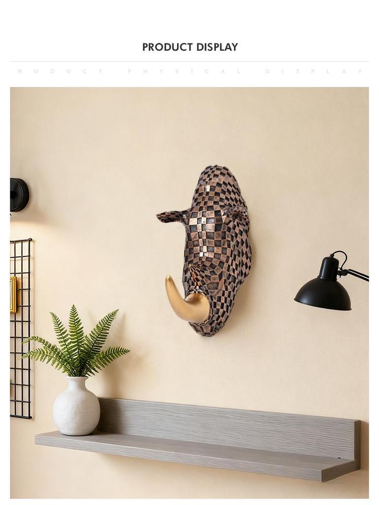 Modern Minimalist Antelope Mosaic Wall Hanging