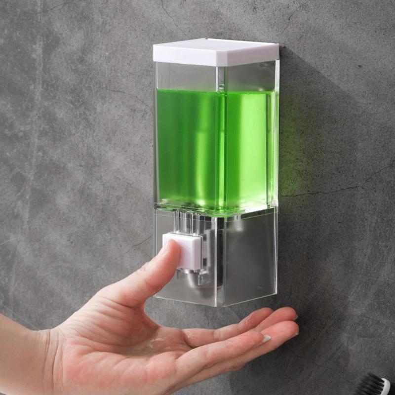 250ml Manual Soap Dispenser Transparent Wall Mounted Bathroom Sanitizer Shampoo Shower Gel Container