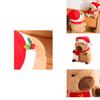 Adorable Christmas Capybara Plush Toy With Soft Short Plush Filling For Kids Gifts