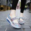 Fashion 2025 New Women's Shoes Hand Woven Casual Shoes Thick Bottom Breathable Single Sandals Slip-On Lazy Travel Shoe Chaussure Femme