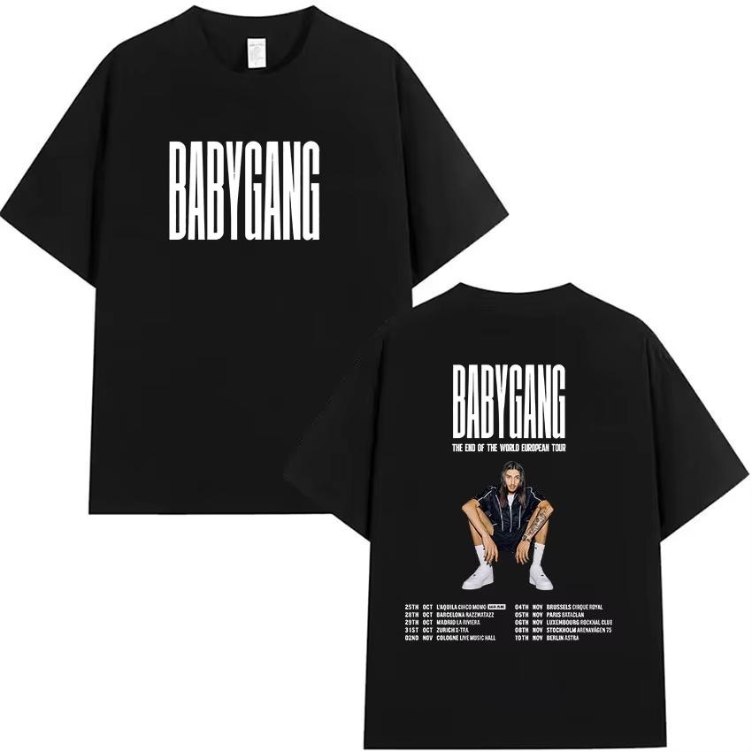 Rapper Baby Gang Tour Album Merch T-Shirts Herren Damen Kleidung Hip Hop T-Shirt Frühling Sommer Hip Hop Freizeit Kurzarm Oberteil