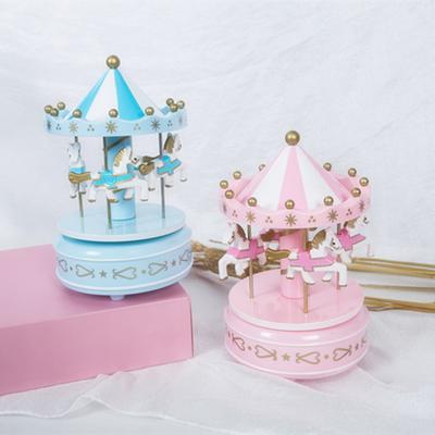 1Pc Cake Decoration Carousel, Christmas Music Box, Music Box, Creative Baking Ornament for Girls' Birthday Gifts