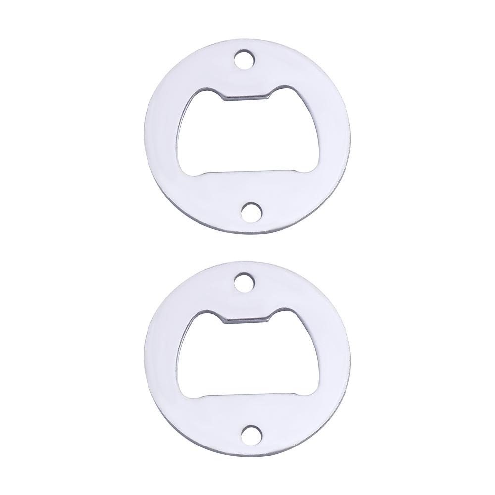 Milling Holes 40mm Round Stainless Steel Bottle Opener Insert Hardware Parts Gadgets Kitchen Tool
