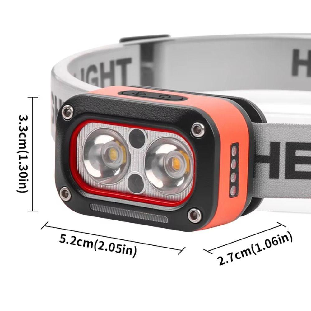 Strong Light Work Headlight Three-light Source Night Running Headlamp LED Headlamp  Hiking