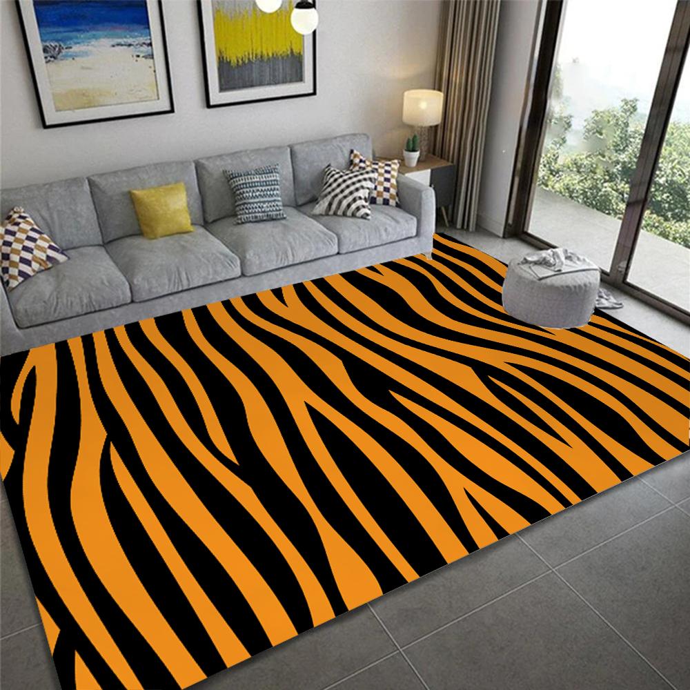 Luipaard- en Zebraprint Tapijt Antislip Wasbaar Flanel Gebiedskleed voor Huis Woonkamer Slaapkamer Tapijt Eetkamer Keuken Vloermat
