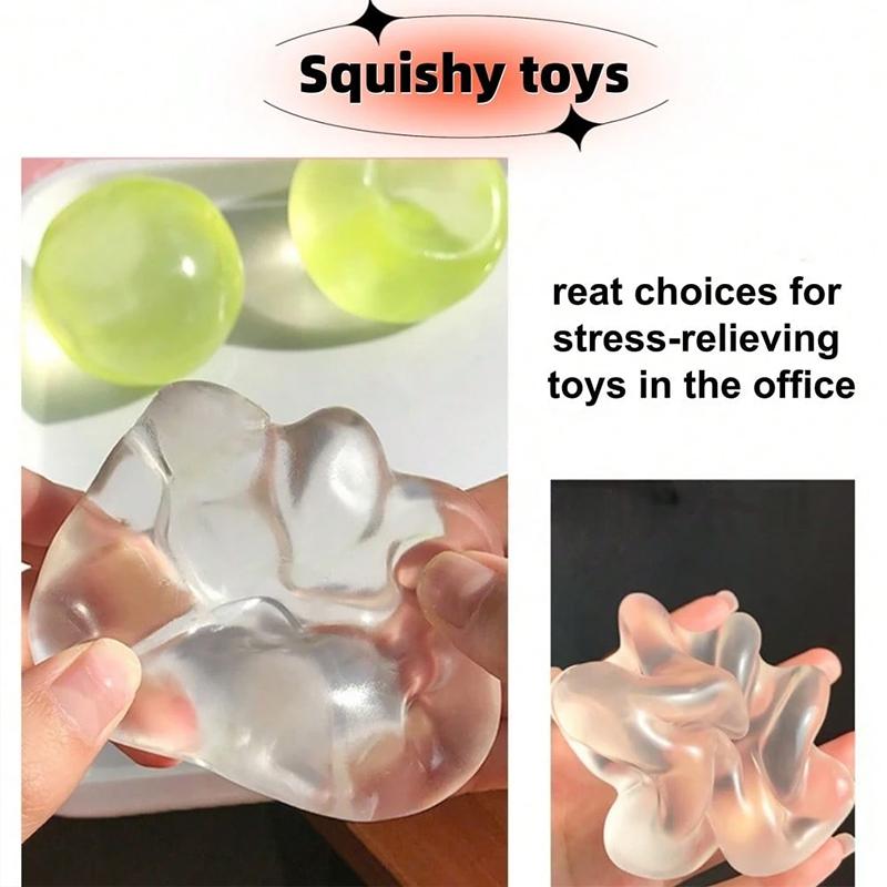 Blue Maltose Squishy Fidget Toys Transparency Coconut Oil Maltose Squeeze Toy Funny Anti-stress Sensory Toy for Adults Gifts