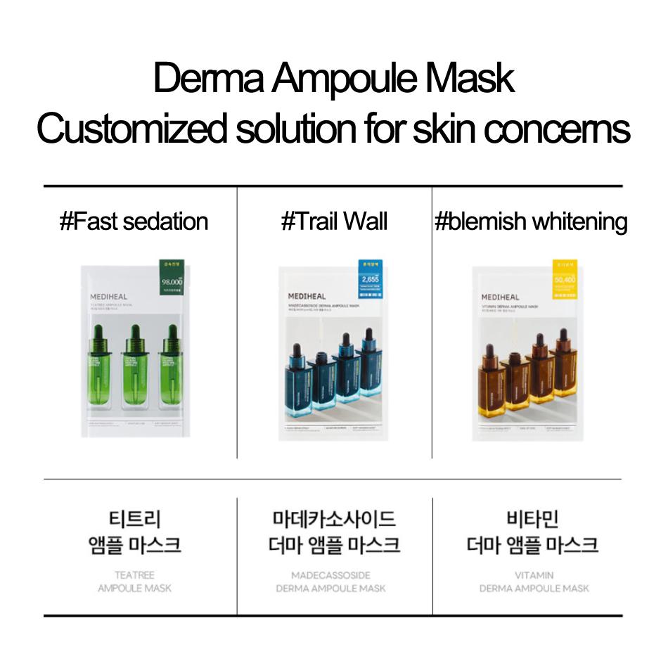 Mediheal Madecassoside Derma Ampoule Mask (High-Potency Barrier Care) – 10 Sheets