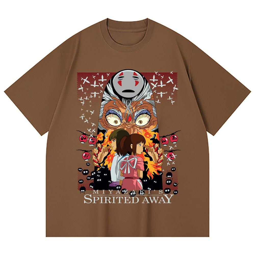 230 Gsm 100% Cotton Ghibli V1 Spirited Away Print Unisex Heavy Cotton T Shirt