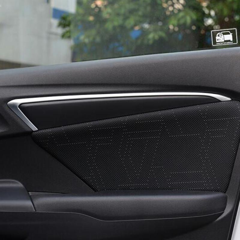 For Honda FIT JAZZ Accessories 2014 2015 2016 Car Styling Car Door Interior Handrail Decoration Strip Frame Cover Trim