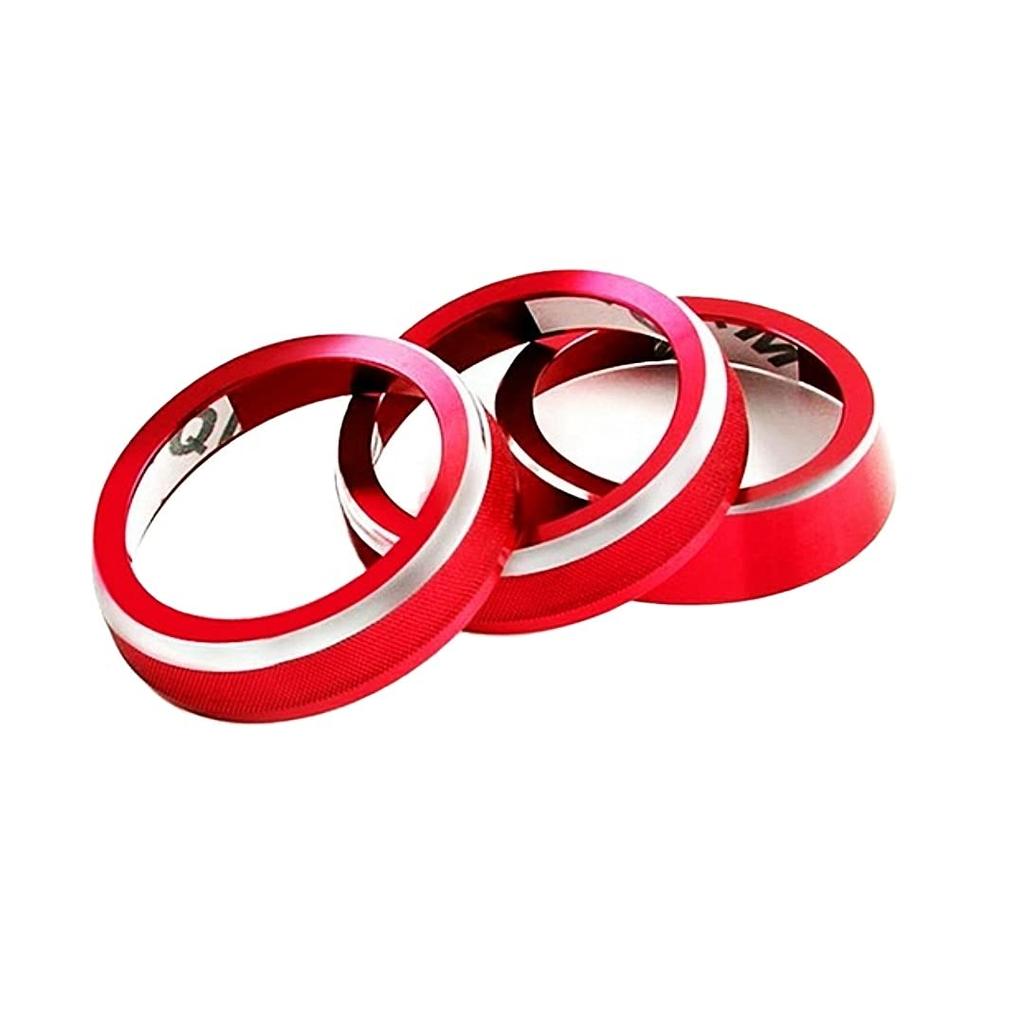 SNZ Suzuki New Jimny Air Conditioner Dial Ring Set of Interior Accessories for Jimny Sierra JB74w Covers, 3, (Red) JB64w,