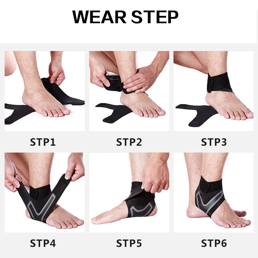 1 Pair Sports Ankle Brace Fitness Gym Ankle Support Gear Elastic Foot Wraps Protector Legs