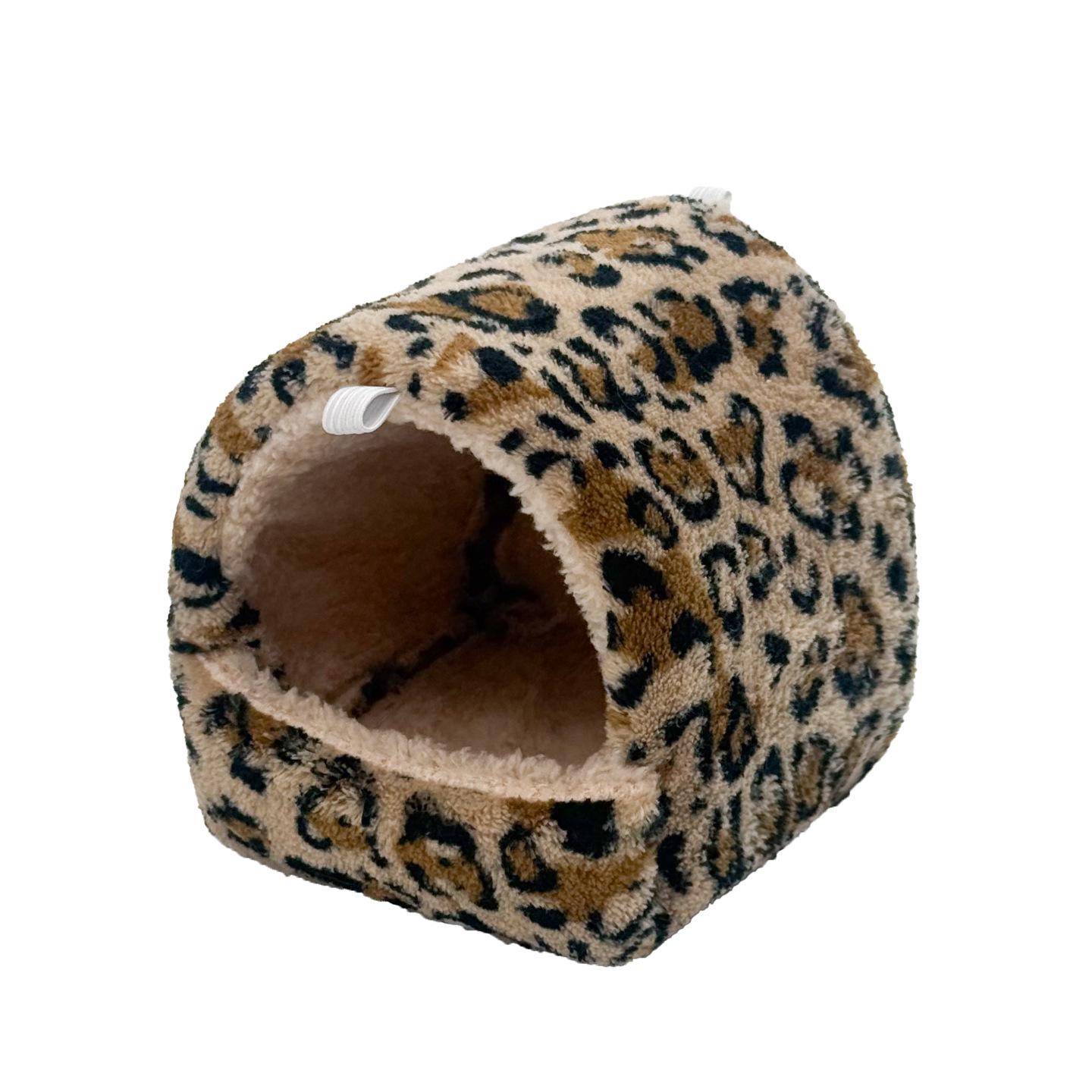 Уютное плюшевое гнездо для хомяка и попугая - Толстое, закрытое, для мелких животных Small 10*10cm [Includes two hooks]