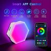 8 Pack Hexagon Light Panels - Smart RGB Hexagon LED Lights Wall Lights with APP & Remote Control Cool Music Sync Gaming Lights for Lving Room,